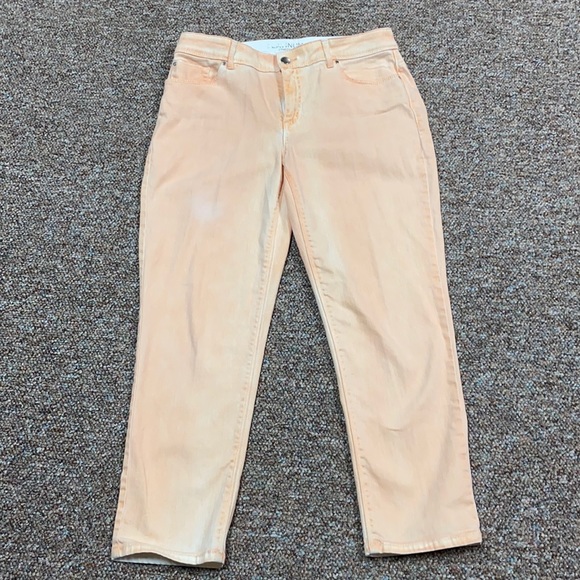 Chico platinum collection orange jeans. Size 1 or medium - Picture 3 of 13